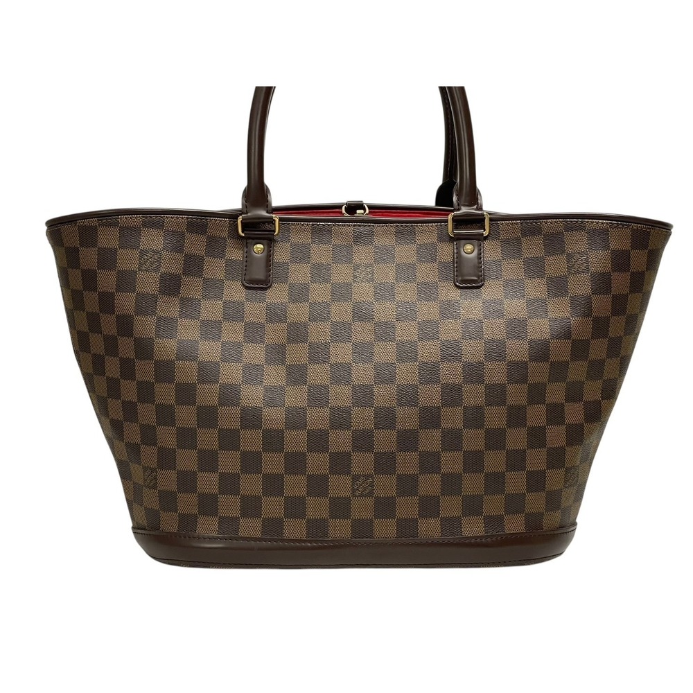 Louis Vuitton Damier Brown Ebene tote Manosque bag leather